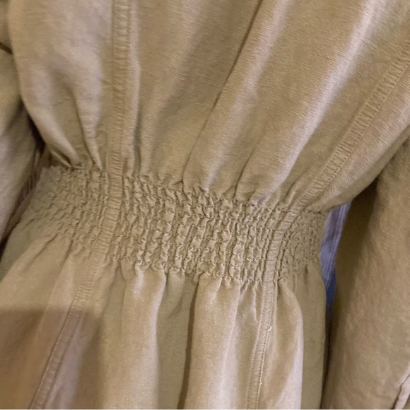 Soft Surroundings Khaki Button Down Mini Dress - Picture 11 of 12